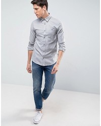 graues Flanell Langarmhemd von Jack and Jones