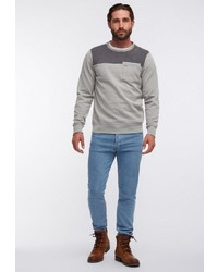 graues Fleece-Sweatshirt von Dreimaster