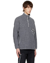 graues Fleece-Sweatshirt von And Wander