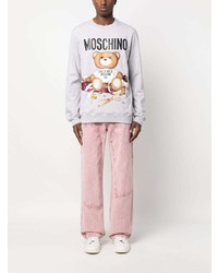 graues Fleece-Sweatshirt von Moschino