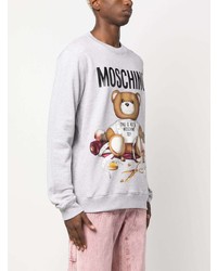 graues Fleece-Sweatshirt von Moschino