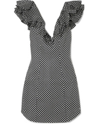 graues gepunktetes gerade geschnittenes Kleid von Zimmermann