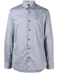 graues gepunktetes Langarmhemd von Armani Exchange
