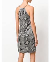 graues gerade geschnittenes Kleid mit Schlangenmuster von Gucci Vintage