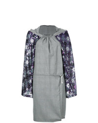 graues gerade geschnittenes Kleid mit Schottenmuster von Comme Des Garçons Vintage