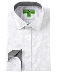 graues Hemd mit Paisley-Muster