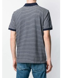 graues horizontal gestreiftes Polohemd von Calvin Klein