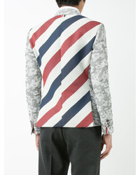 graues horizontal gestreiftes Sakko von Thom Browne