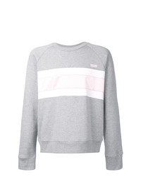 graues horizontal gestreiftes Sweatshirt von AMI Alexandre Mattiussi