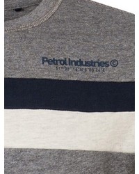 graues horizontal gestreiftes Sweatshirt von Petrol Industries