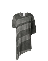 graues horizontal gestreiftes T-Shirt mit einem Rundhalsausschnitt von Lost & Found Rooms