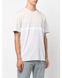 graues horizontal gestreiftes T-Shirt mit einem Rundhalsausschnitt von Eleventy