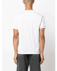 graues horizontal gestreiftes T-Shirt mit einem Rundhalsausschnitt von Eleventy