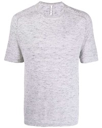 graues horizontal gestreiftes T-Shirt mit einem Rundhalsausschnitt von Transit