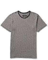 graues horizontal gestreiftes T-shirt von rag & bone
