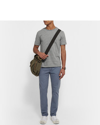 graues horizontal gestreiftes T-shirt von Polo Ralph Lauren