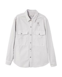 graues Jeanshemd von Mango