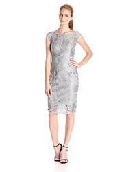 graues Kleid von Adrianna Papell UK, uk apparel, ADRQY