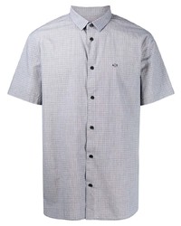 graues Kurzarmhemd mit Karomuster von Armani Exchange