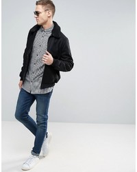 graues Kurzarmhemd mit Vichy-Muster von Jack and Jones