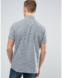 graues Kurzarmhemd mit Vichy-Muster von Jack and Jones