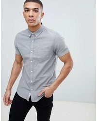graues Kurzarmhemd von Burton Menswear