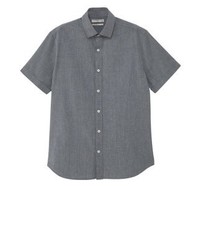 graues Kurzarmhemd von Mango