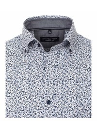 graues Langarmhemd mit Blumenmuster von Casamoda