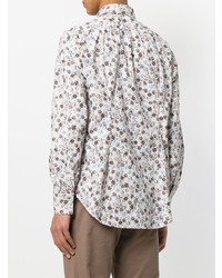 graues Langarmhemd mit Blumenmuster von Eleventy