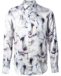 graues Langarmhemd mit Blumenmuster von Iceberg