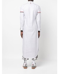 graues Langarmhemd mit Karomuster von Thom Browne