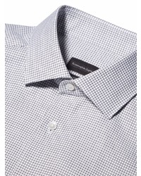 graues Langarmhemd mit Karomuster von Ermenegildo Zegna