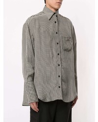 graues Langarmhemd mit Karomuster von Yang Li