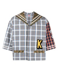 graues Langarmhemd mit Karomuster von Kenzo
