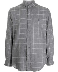 graues Langarmhemd mit Karomuster von Polo Ralph Lauren