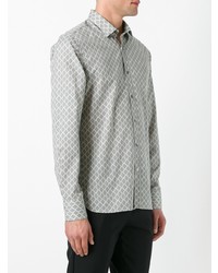 graues Langarmhemd mit Paisley-Muster von Lanvin