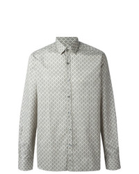 graues Langarmhemd mit Paisley-Muster von Lanvin
