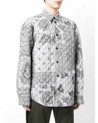 graues Langarmhemd mit Paisley-Muster von MSGM