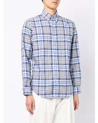 graues Langarmhemd mit Schottenmuster von Polo Ralph Lauren