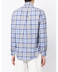 graues Langarmhemd mit Schottenmuster von Polo Ralph Lauren