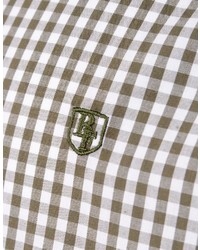 graues Langarmhemd mit Vichy-Muster von Big fashion