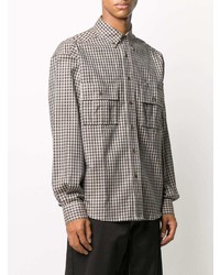 graues Langarmhemd mit Vichy-Muster von PACCBET