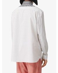 graues Langarmhemd mit Vichy-Muster von Burberry