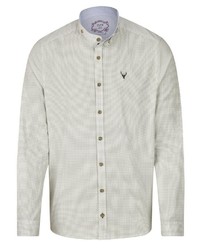 graues Langarmhemd mit Vichy-Muster von Pure