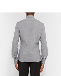 graues Langarmhemd mit Vichy-Muster von Tomas Maier