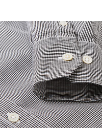 graues Langarmhemd mit Vichy-Muster von Tomas Maier