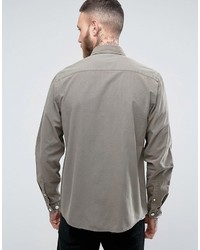 graues Langarmhemd von Asos