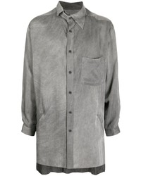 graues Langarmhemd von Yohji Yamamoto