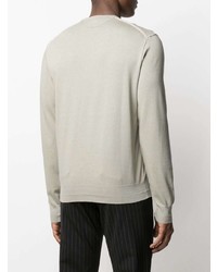 graues Langarmshirt mit einer Knopfleiste von Tom Ford