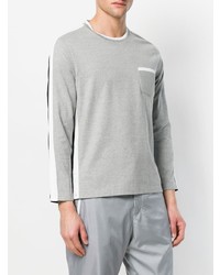 graues Langarmshirt von Thom Browne